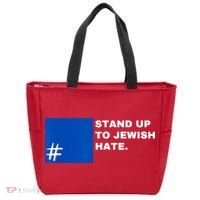 Stand Up To Jewish Hate Blue Square Support Israel Tote Bag thumb 0