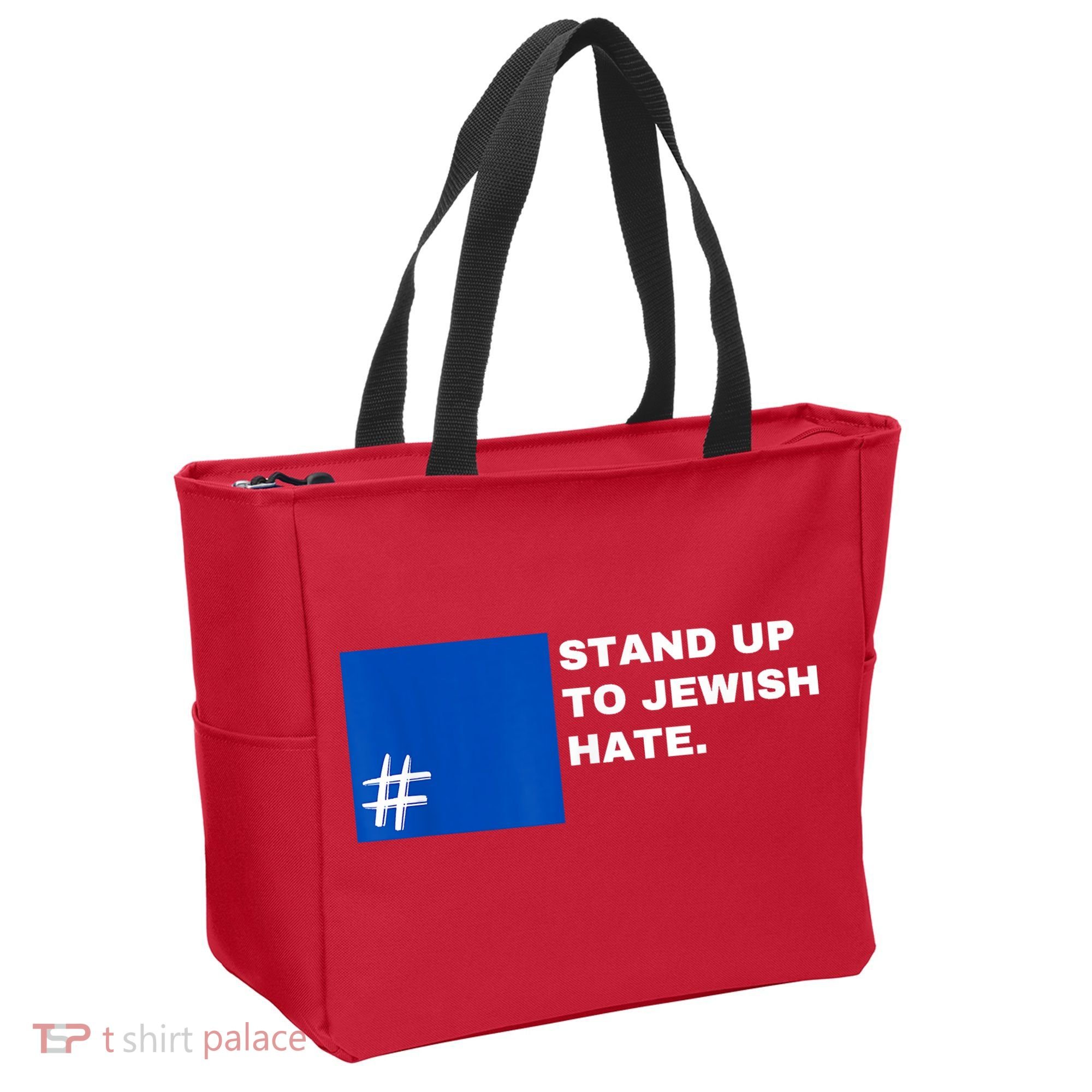 Stand Up To Jewish Hate Blue Square Support Israel Tote Bag