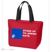 Stand Up To Jewish Hate Blue Square Support Israel Tote Bag thumb 3