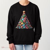 Shuffle Up The Holidays Poker Christmas Tree Vibes Gift Women's Sweatshirt thumb 0