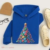 Shuffle Up The Holidays Poker Christmas Tree Vibes Gift Hoodie thumb 4