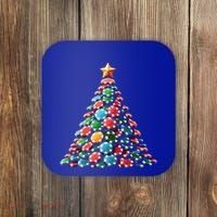 Shuffle Up The Holidays Poker Christmas Tree Vibes Gift Coaster thumb 0
