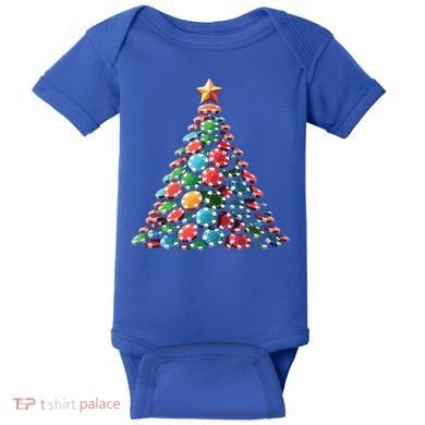 Shuffle Up The Holidays Poker Christmas Tree Vibes Gift Baby Bodysuit