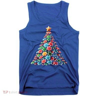 Shuffle Up The Holidays Poker Christmas Tree Vibes Gift Tank Top