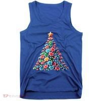 Shuffle Up The Holidays Poker Christmas Tree Vibes Gift Tank Top thumb 0