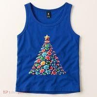 Shuffle Up The Holidays Poker Christmas Tree Vibes Gift Tank Top thumb 2