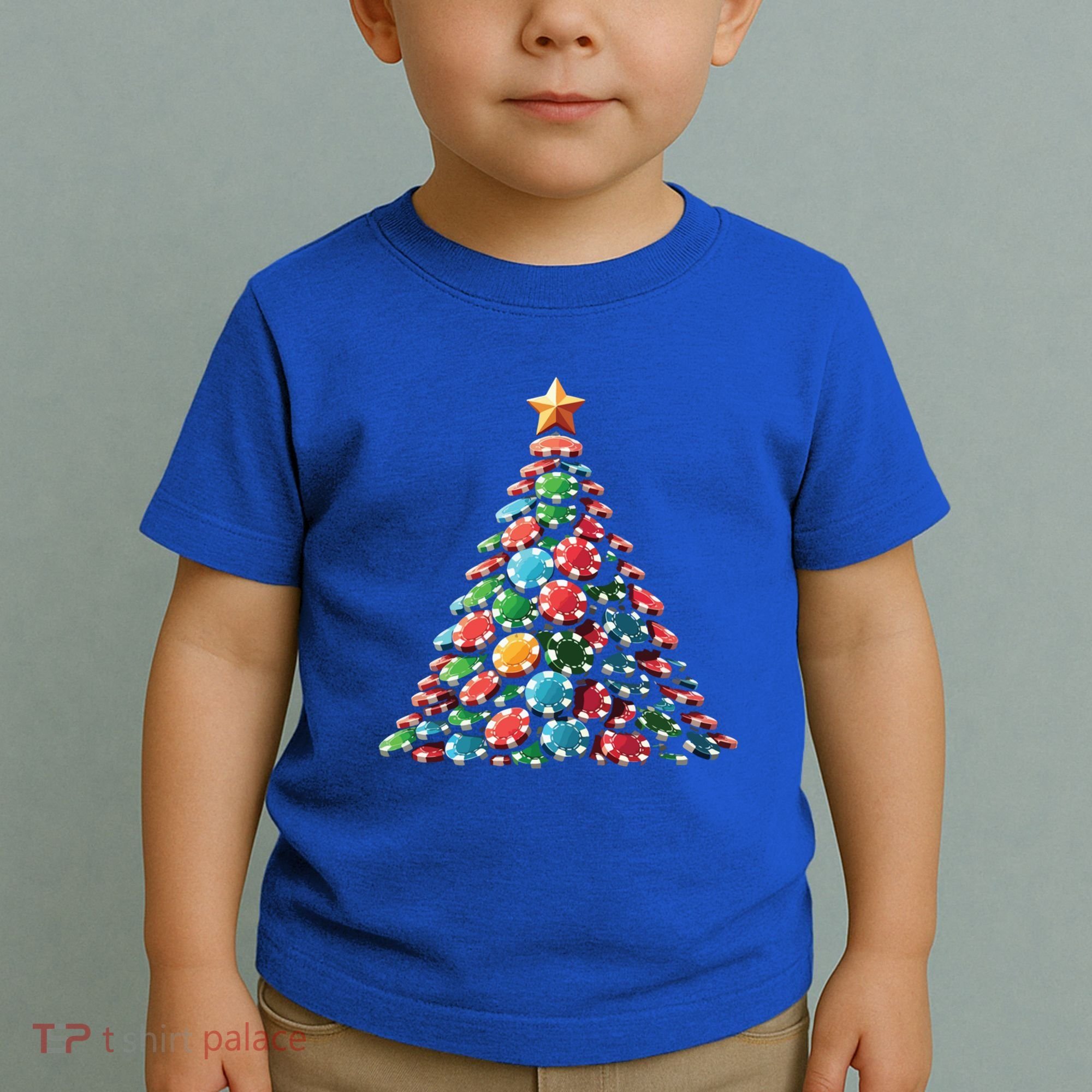 Shuffle Up The Holidays Poker Christmas Tree Vibes Gift Toddler T-Shirt