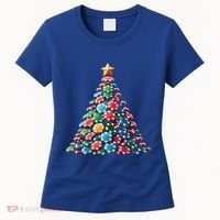 Shuffle Up The Holidays Poker Christmas Tree Vibes Gift Women's T-Shirt thumb 0