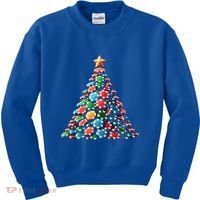 Shuffle Up The Holidays Poker Christmas Tree Vibes Gift Kids Sweatshirt thumb 0