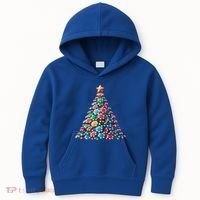 Shuffle Up The Holidays Poker Christmas Tree Vibes Gift Kids Hoodie thumb 0