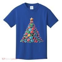 Shuffle Up The Holidays Poker Christmas Tree Vibes Gift Kids T-Shirt thumb 0