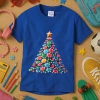 Shuffle Up The Holidays Poker Christmas Tree Vibes Gift Kids T-Shirt thumb 3