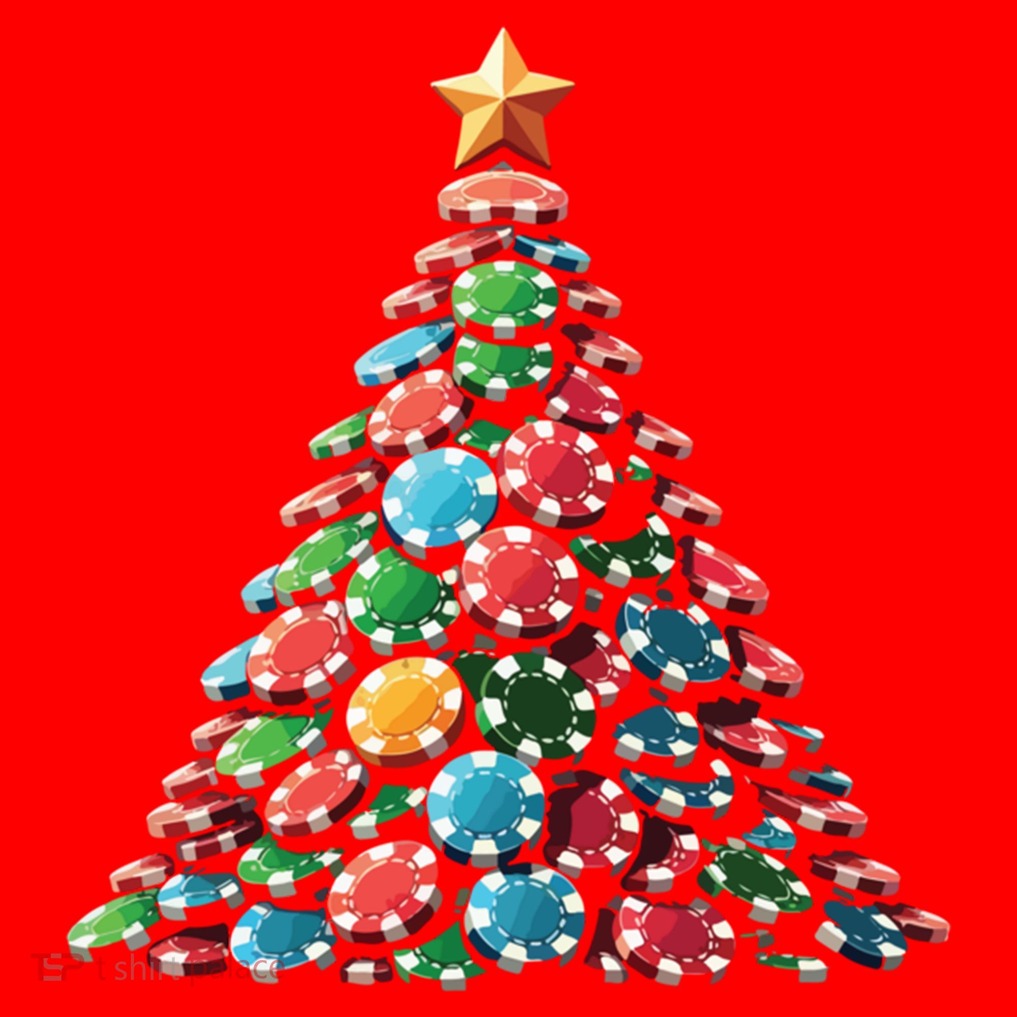 Shuffle Up The Holidays Poker Christmas Tree Vibes Gift Santa Hat