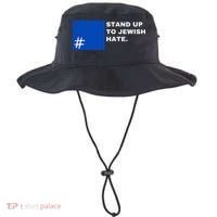 Stand Up To Jewish Hate Blue Square Support Israel   Bucket Hat thumb 0