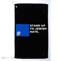 Stand Up To Jewish Hate Blue Square Support Israel   Golf Towel thumb 0