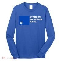 Stand Up To Jewish Hate Blue Square Support Israel   Long Sleeve Shirt thumb 0
