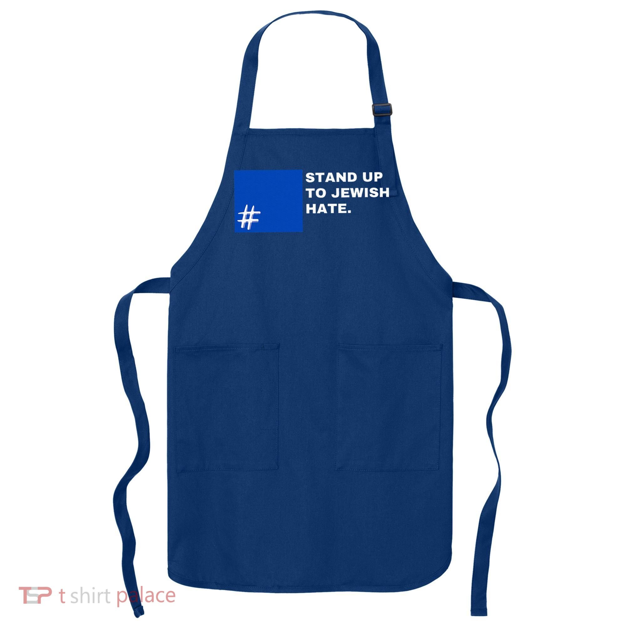 Stand Up To Jewish Hate Blue Square Support Israel   Apron