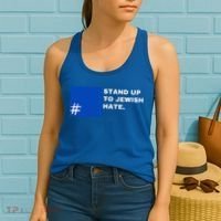 Stand Up To Jewish Hate Blue Square Support Israel   Women's Tank Top thumb 2