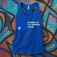 Stand Up To Jewish Hate Blue Square Support Israel   Women's Tank Top thumb 3