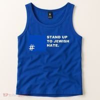 Stand Up To Jewish Hate Blue Square Support Israel   Tank Top thumb 2