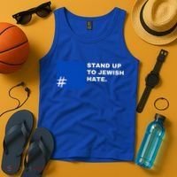Stand Up To Jewish Hate Blue Square Support Israel   Tank Top thumb 4
