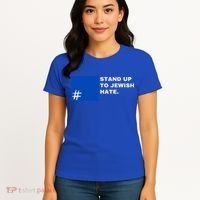 Stand Up To Jewish Hate Blue Square Support Israel   Women's T-Shirt thumb 4