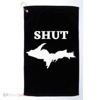 Shut UP Upper Peninsula Yooper Michigan U.P. Golf Towel thumb 0
