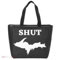 Shut UP Upper Peninsula Yooper Michigan U.P. Tote Bag thumb 0