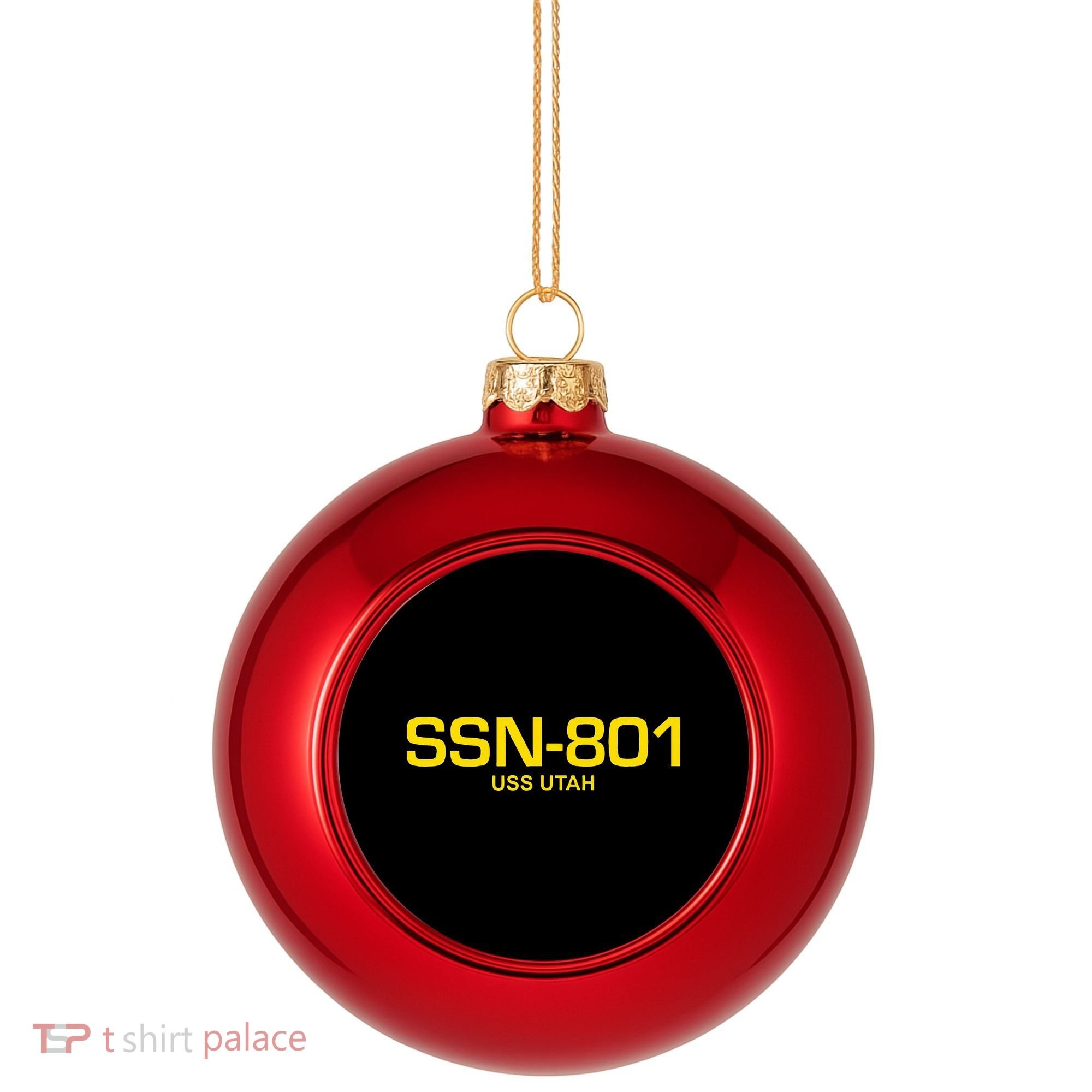 Ssn801 Uss Utah Plastic Christmas Ball Ornament