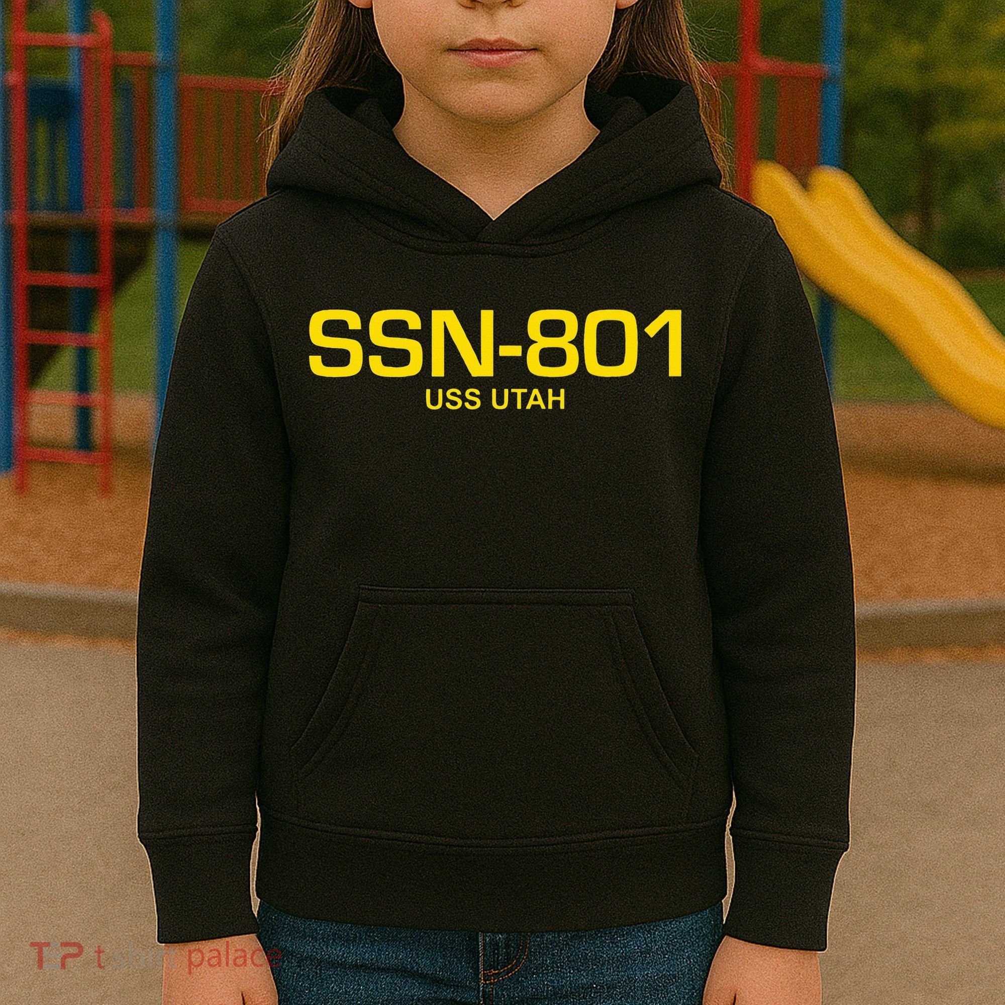 Ssn801 Uss Utah Kids Hoodie
