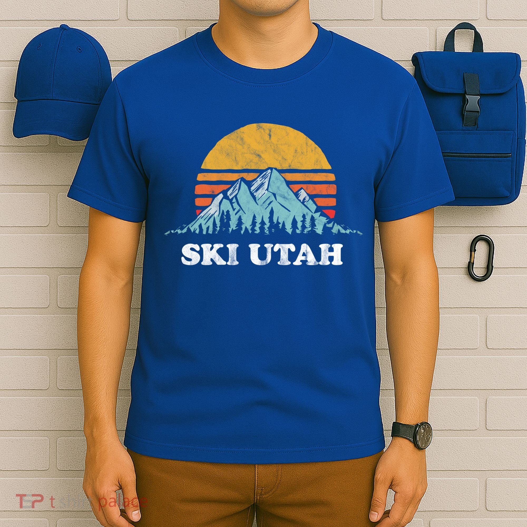 Ski Utah Vintage Retro Vibe Skiing Cute Gift T-Shirt