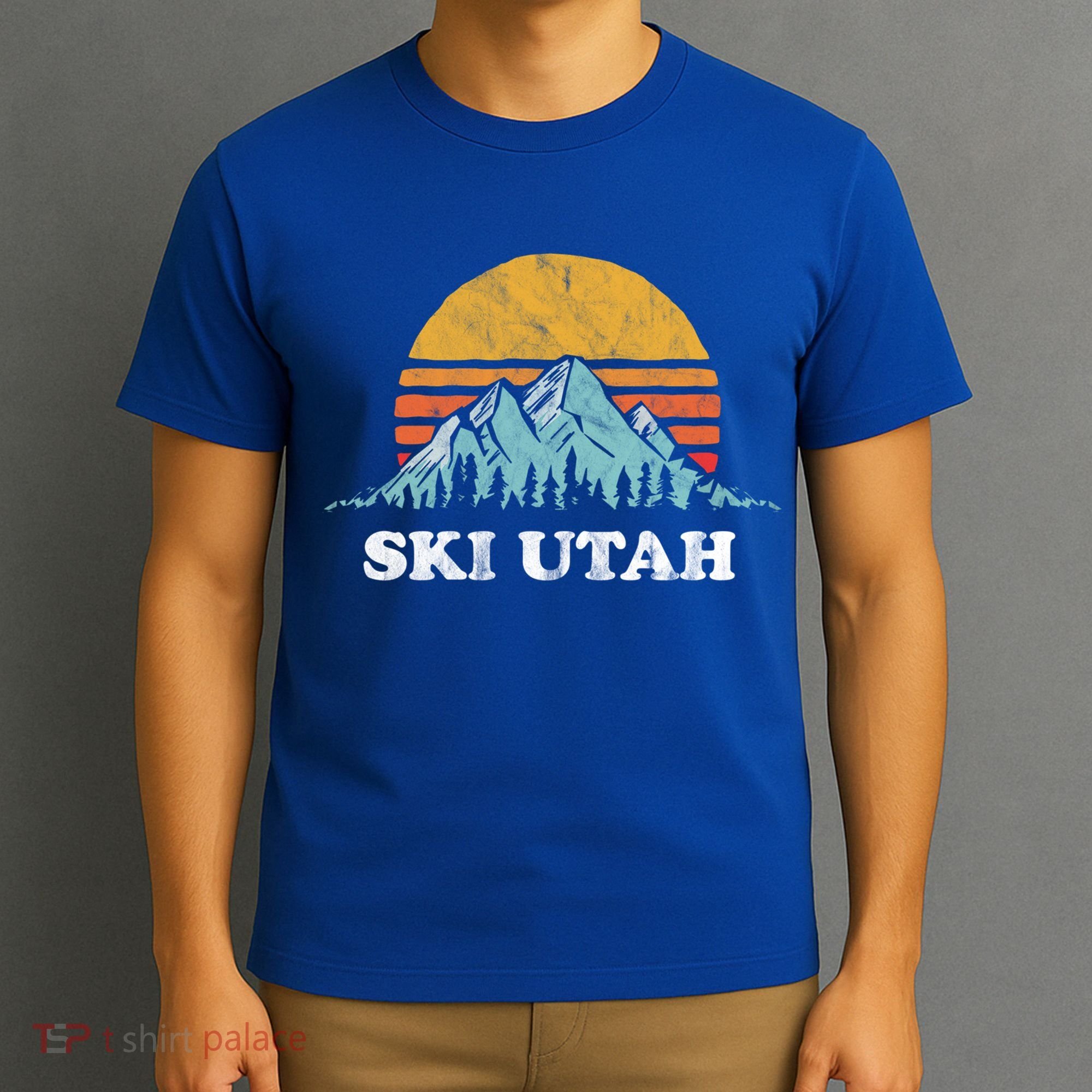 Ski Utah Vintage Retro Vibe Skiing Gift T-Shirt