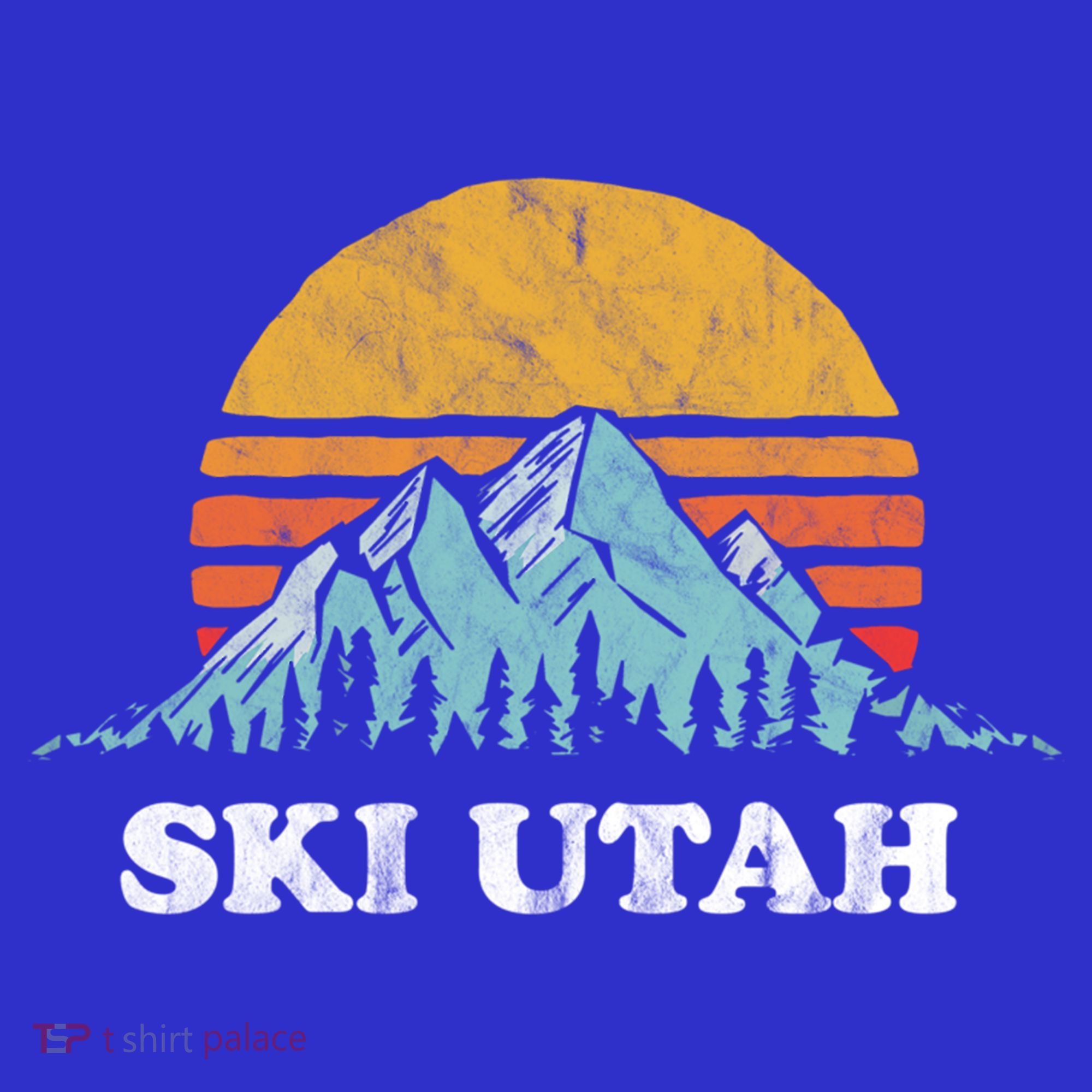 Ski Utah Vintage Retro Vibe Skiing Gift T-Shirt