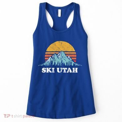 Ski Utah Vintage Retro Vibe Skiing Cool Gift Women's Tank Top