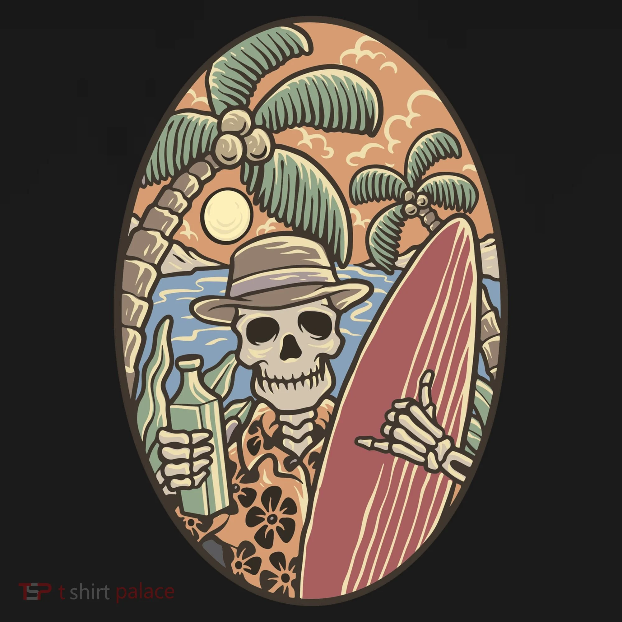 Skeleton Vacation Doggie Tank
