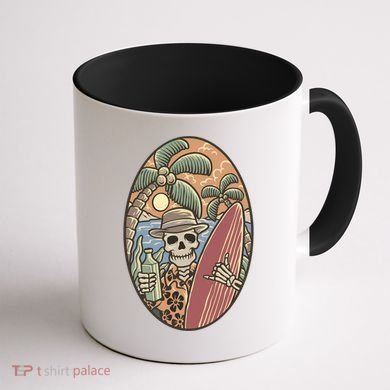 Skeleton Vacation Coffee Mug back