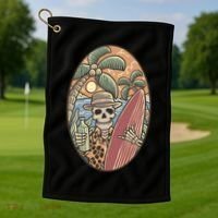 Skeleton Vacation Golf Towel thumb 1