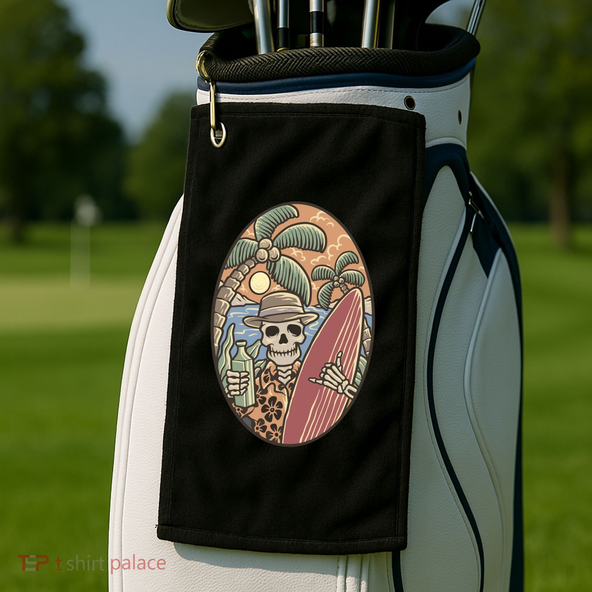Skeleton Vacation Golf Towel