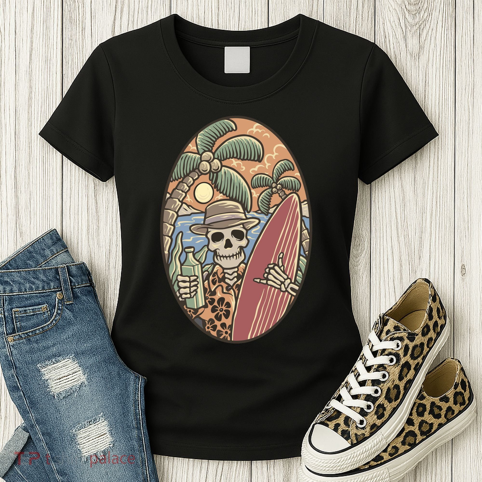 Skeleton Vacation Women's T-Shirt