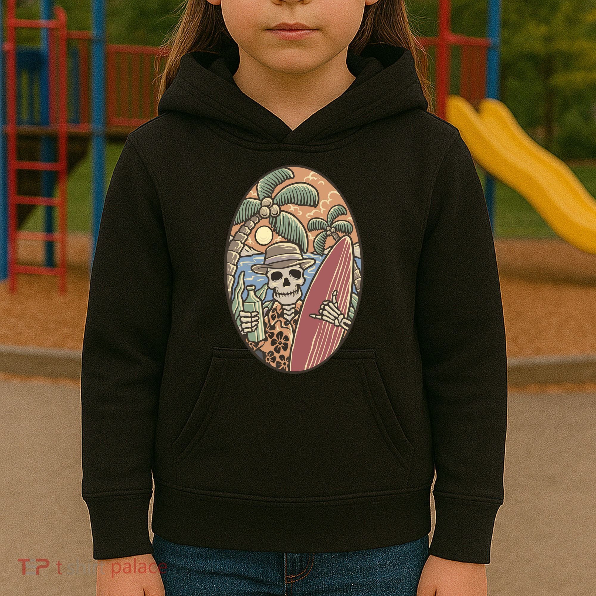 Skeleton Vacation Kids Hoodie