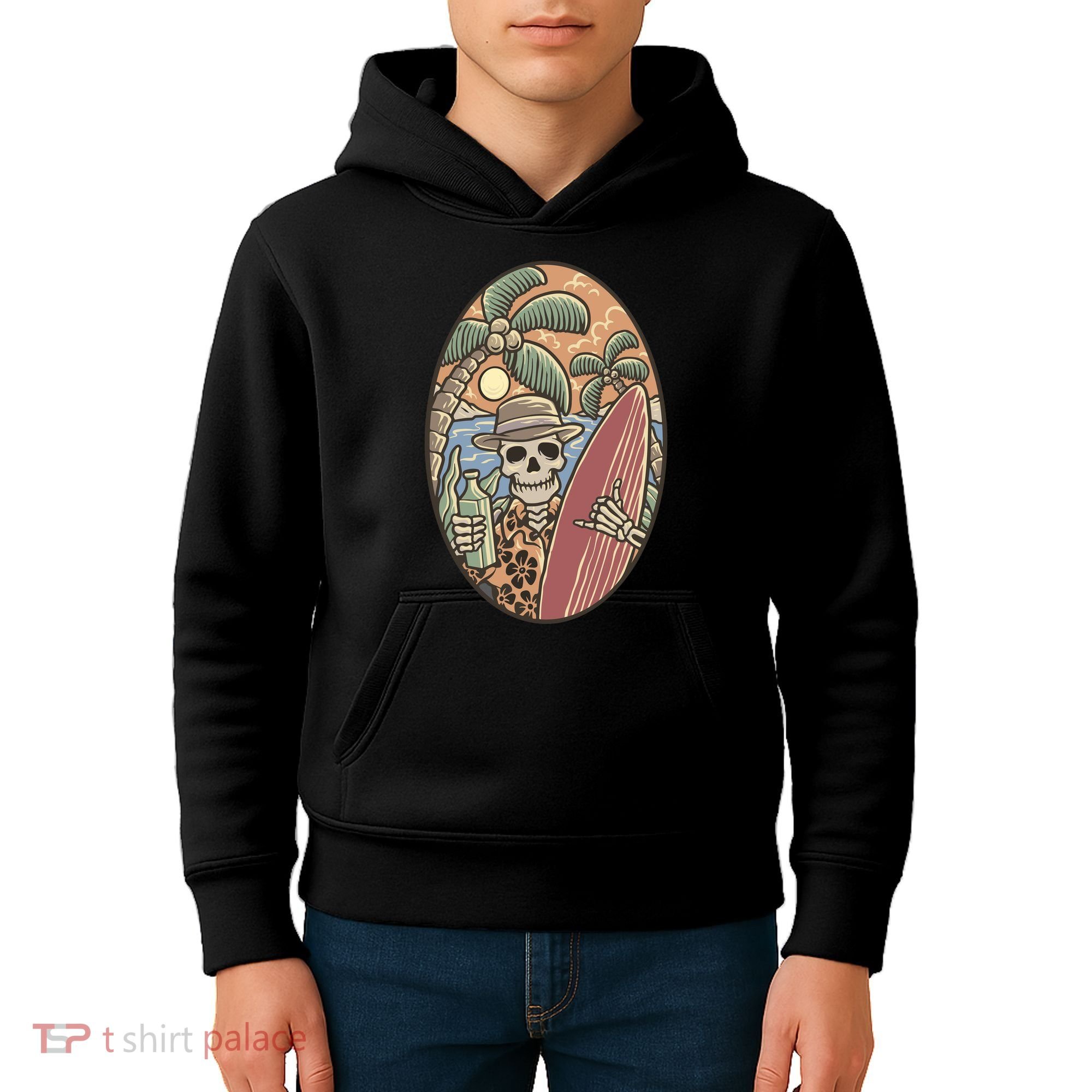 Skeleton Vacation Kids Hoodie