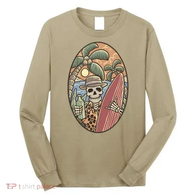 Skeleton Vacation Long Sleeve Shirt