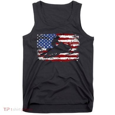 Snowmobile Vintage American Flag Tank Top
