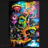 Surreal Vision: A Psychedelic Dreamscape Doggie Tank thumb 4