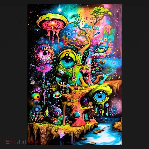 Surreal Vision: A Psychedelic Dreamscape Doggie Tank