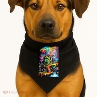 Surreal Vision: A Psychedelic Dreamscape USA-Made Doggie Bandana thumb 1