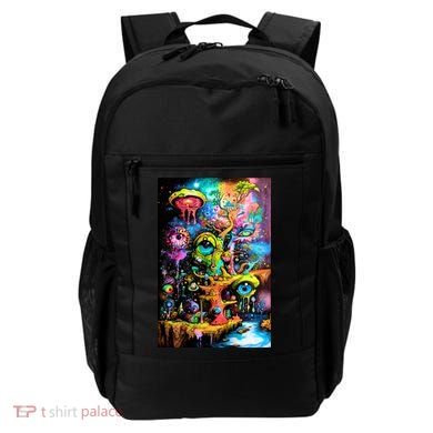 Surreal Vision: A Psychedelic Dreamscape Backpack