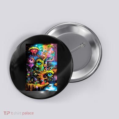 Surreal Vision: A Psychedelic Dreamscape Button
