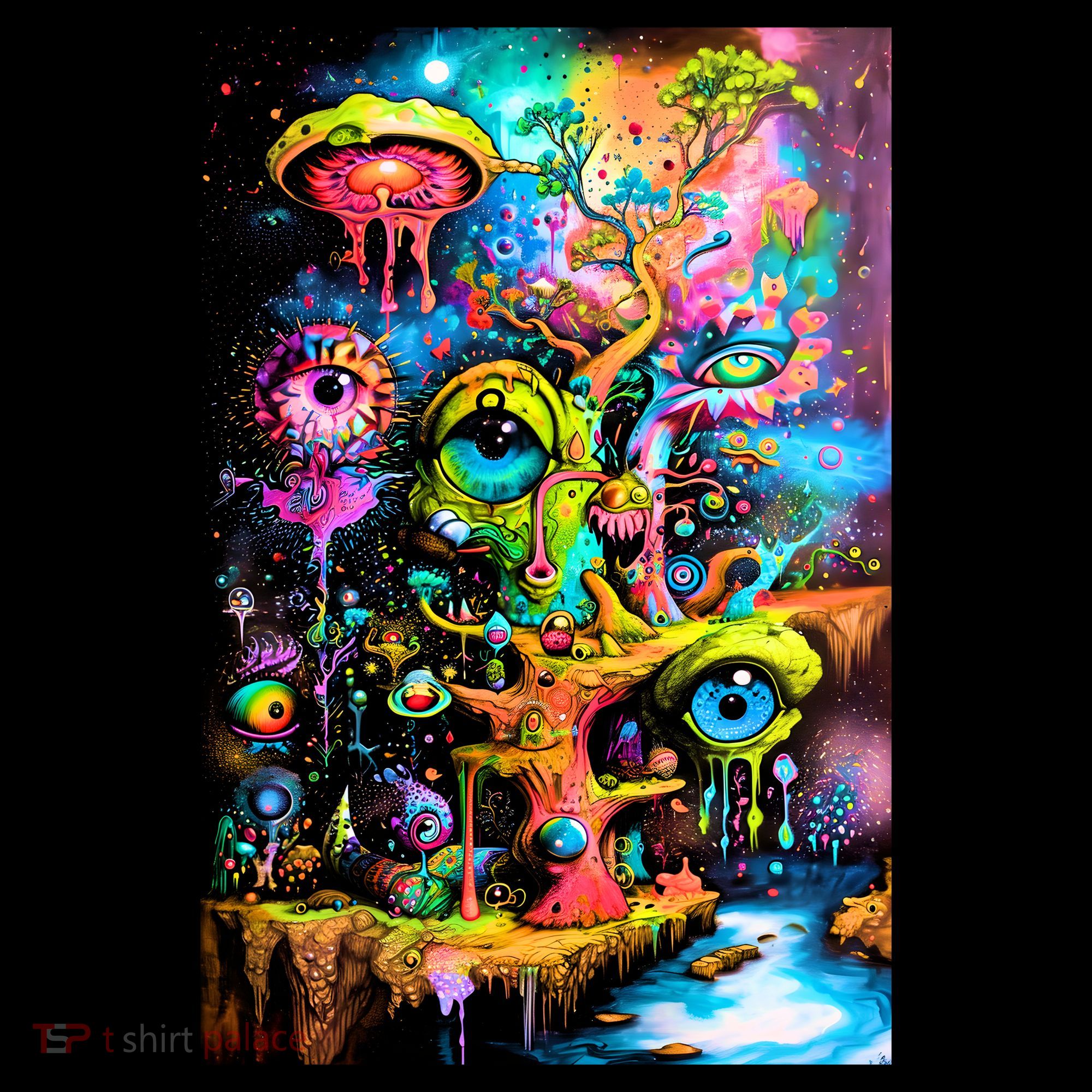 Surreal Vision: A Psychedelic Dreamscape Button
