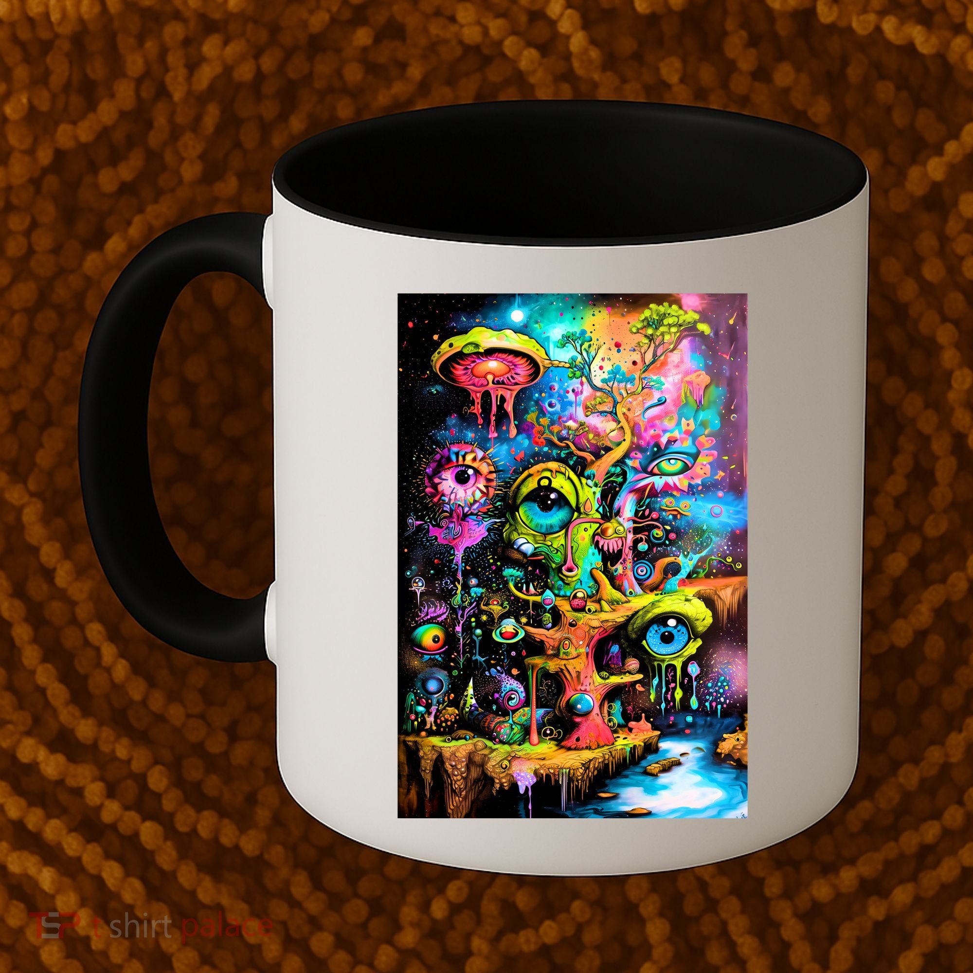 Surreal Vision: A Psychedelic Dreamscape Coffee Mug